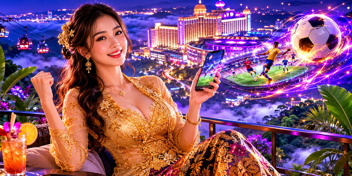Pemain wanita berbaju kebaya bertaruh bola sepak maya di Genting Highlands